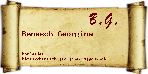 Benesch Georgina névjegykártya